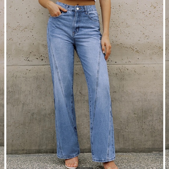 Commense Vintage Denim Straight Leg Pants Large - Picture 4 of 12